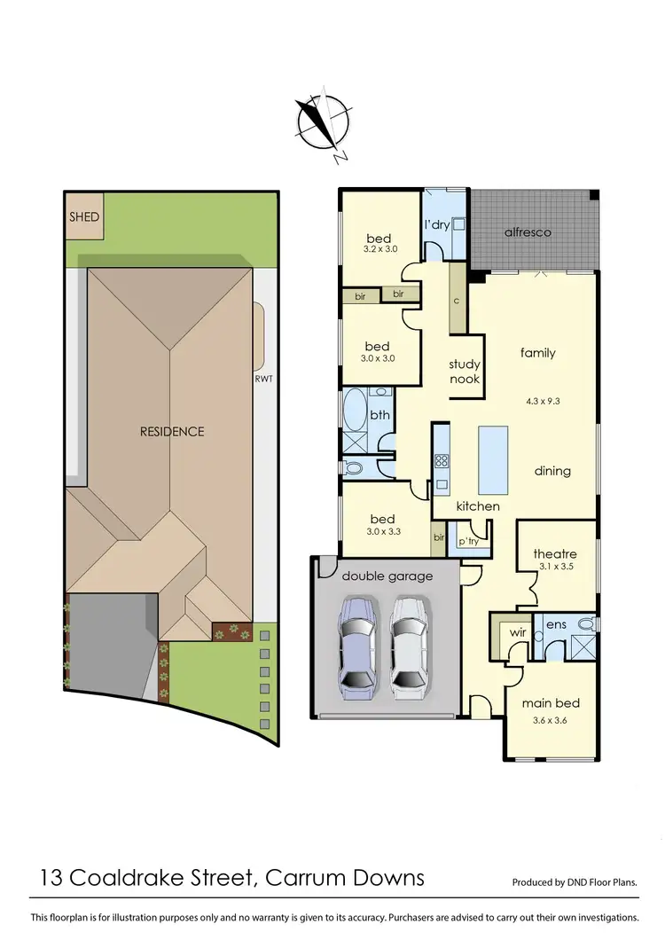 Floorplan of Homely house listing, 13 Coaldrake Street, Carrum Downs VIC 3201