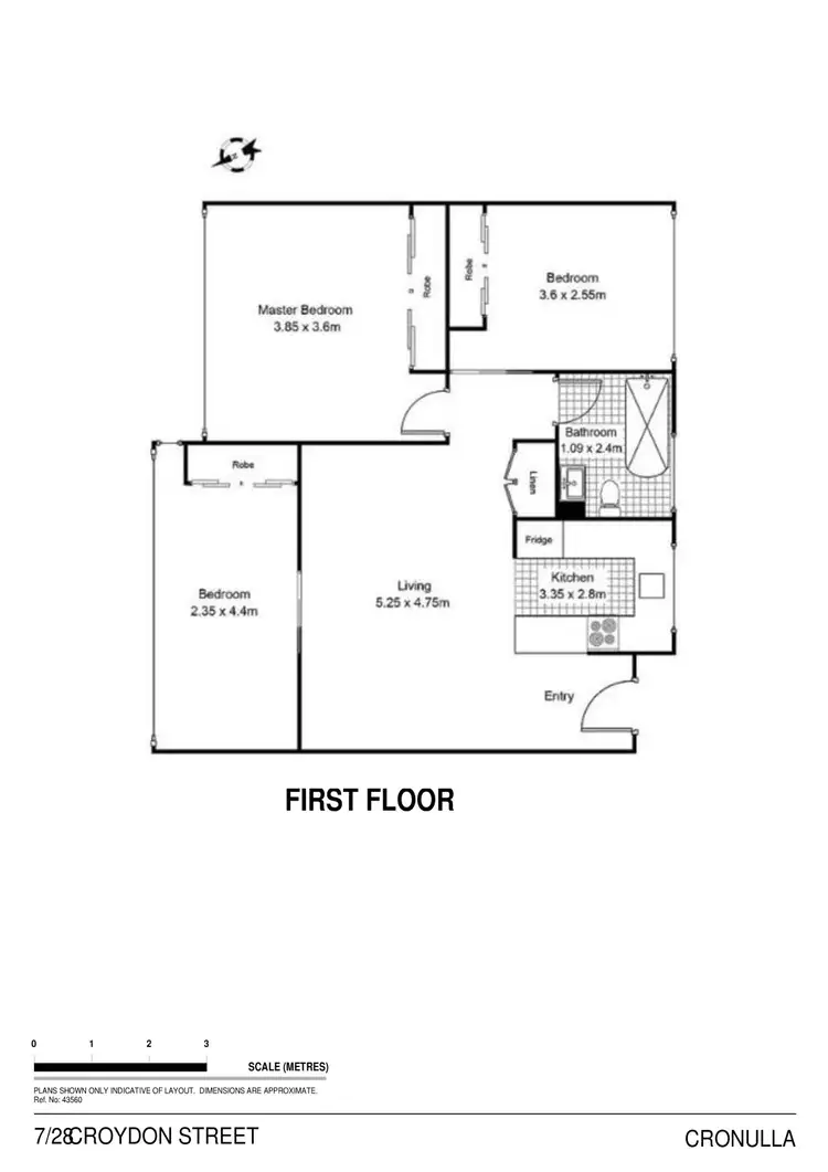 Floorplan of Homely apartment listing, 7/28 Croydon Street, Cronulla NSW 2230