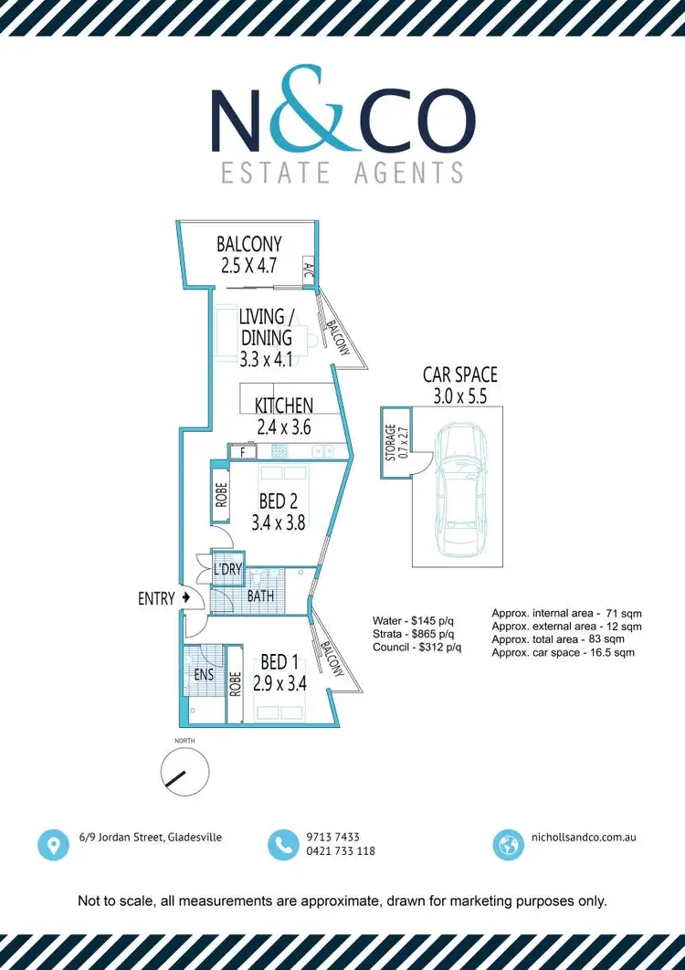 Floorplan of Homely apartment listing, 6/9 Jordan Street, Gladesville NSW 2111