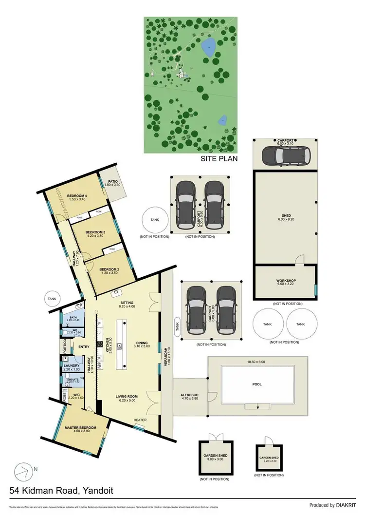 Floorplan of Homely house listing, 54 Kidman Road, Yandoit VIC 3461