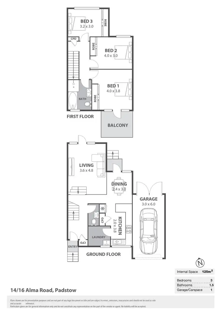 Floorplan of Homely townhouse listing, 14/16 Alma Road, Padstow NSW 2211