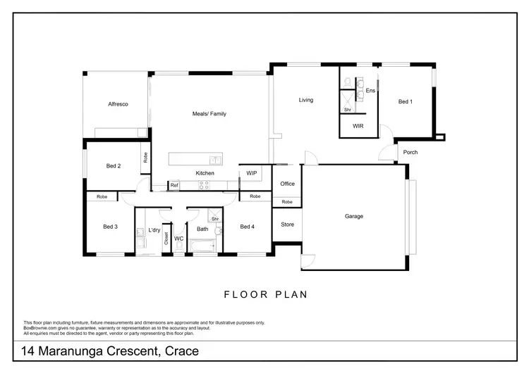 Floorplan of Homely house listing, 14 Maranunga Crescent, Crace ACT 2911