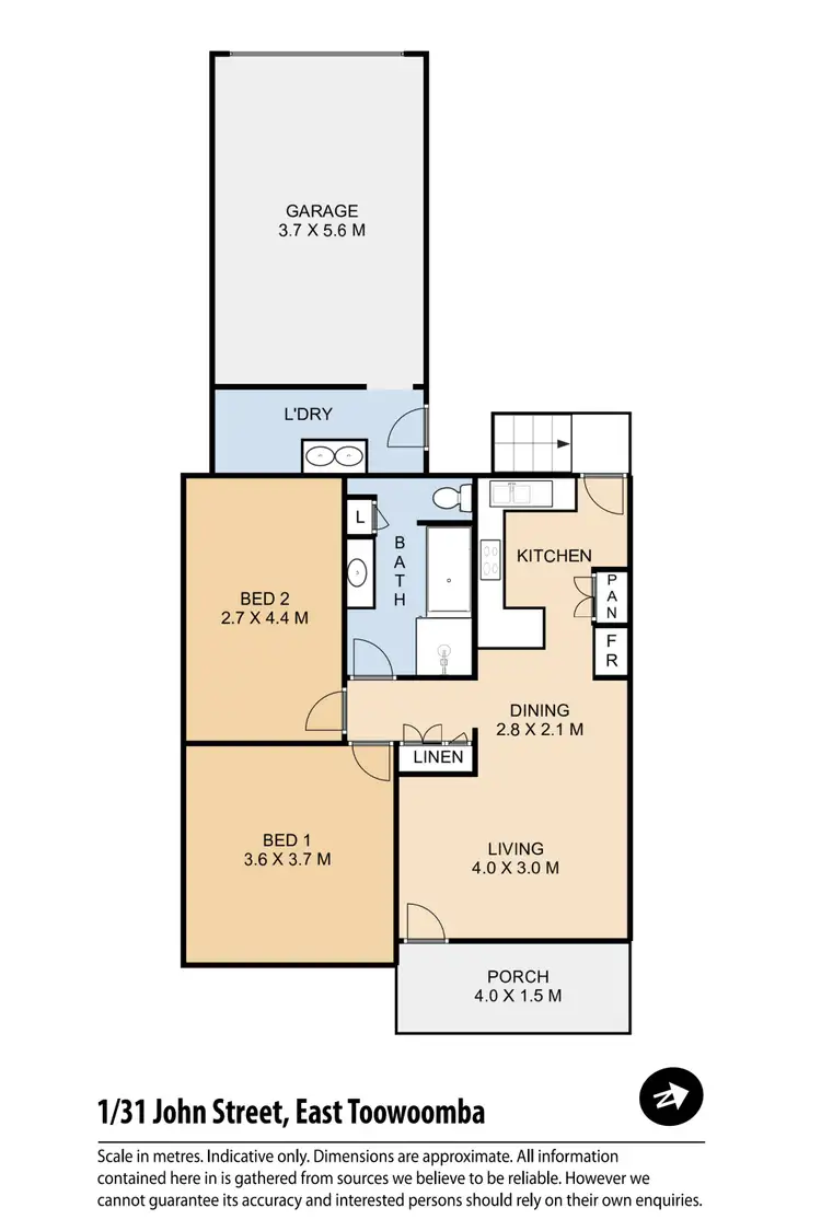 Floorplan of Homely unit listing, 1/31 John Street, East Toowoomba QLD 4350
