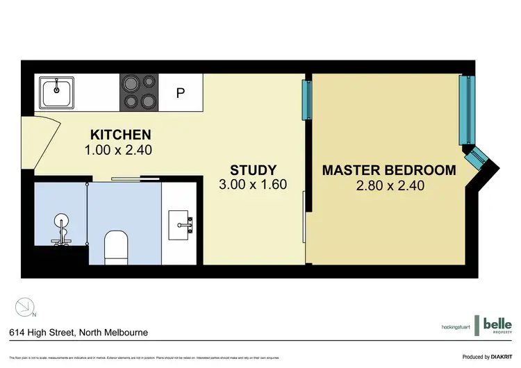 Floorplan of Homely apartment listing, 614/3-11 High Street, North Melbourne VIC 3051