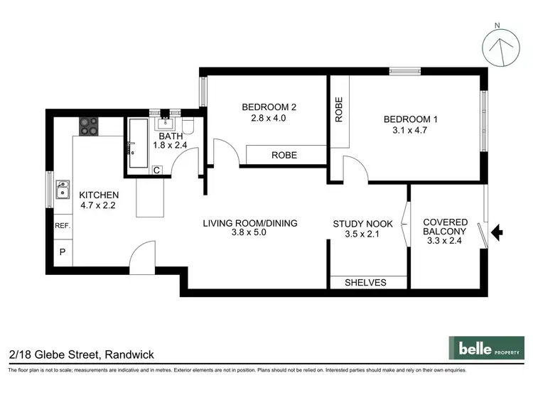 Floorplan of Homely apartment listing, 2/18 Glebe Street, Randwick NSW 2031