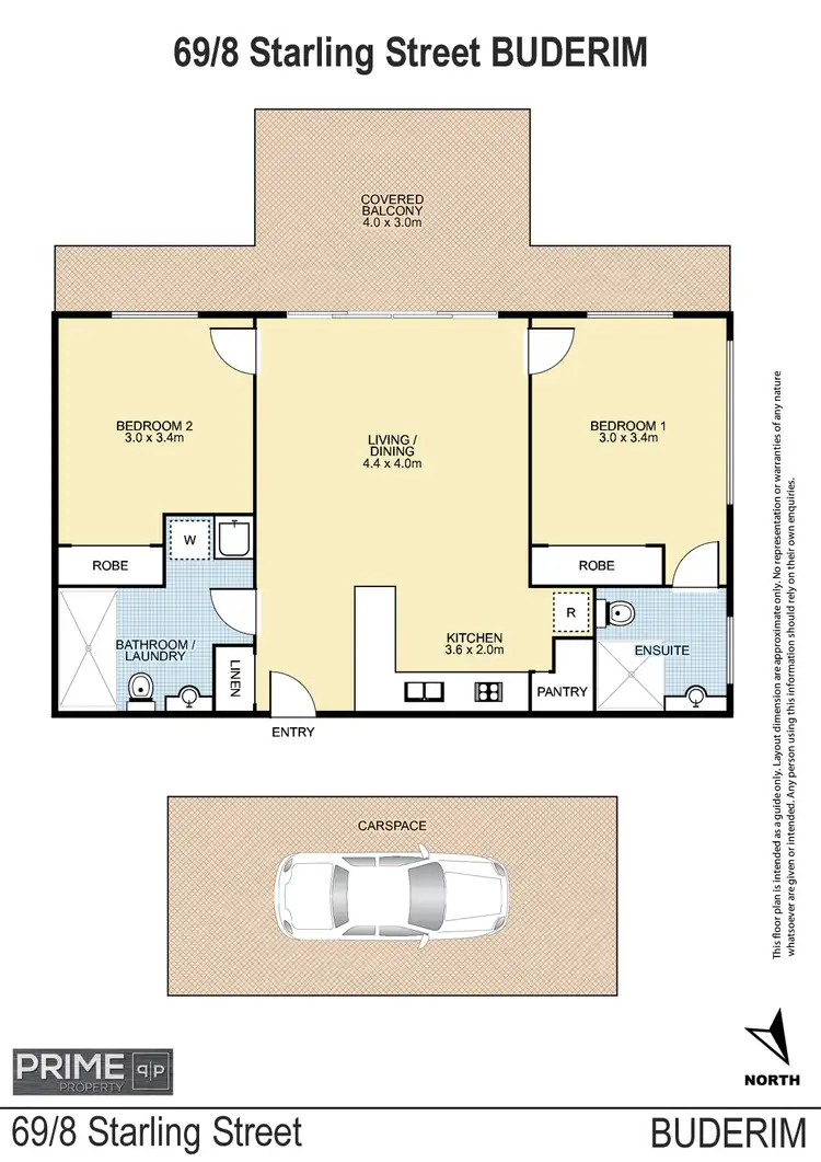 Floorplan of Homely unit listing, 69/8 Starling Street, Buderim QLD 4556