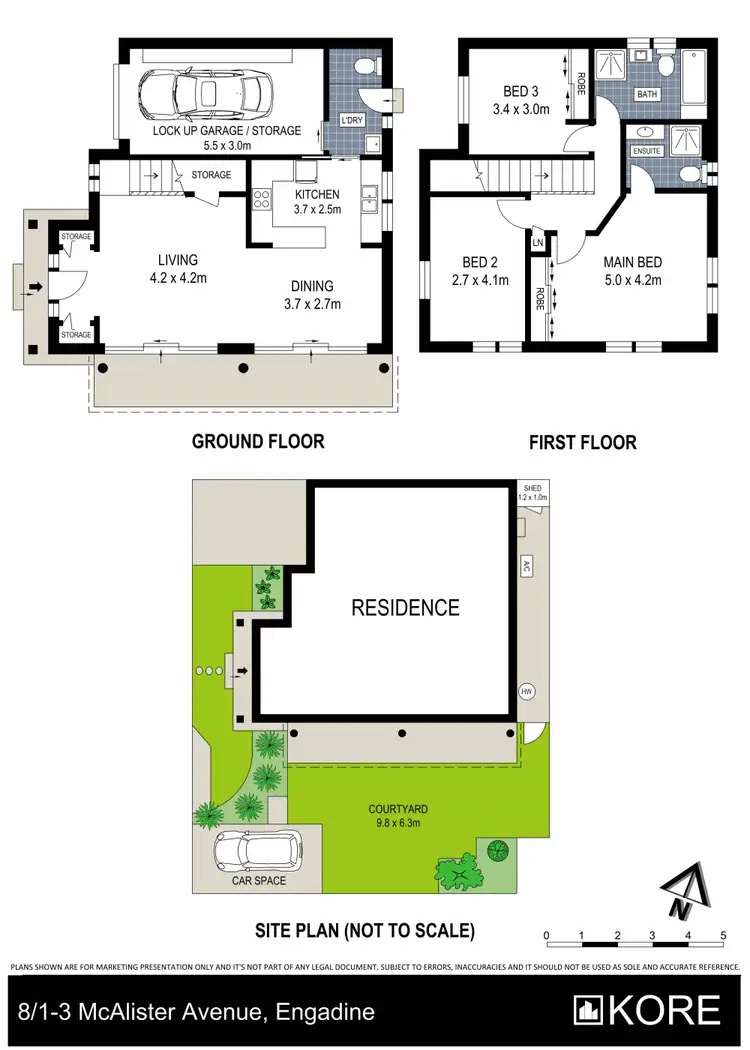 Floorplan of Homely townhouse listing, 8/1-3 McAlister Avenue, Engadine NSW 2233
