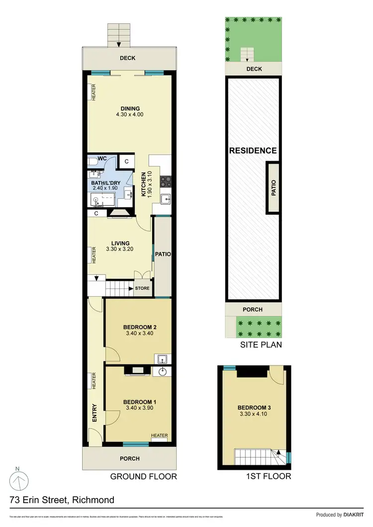 Floorplan of Homely house listing, 73 Erin Street, Richmond VIC 3121