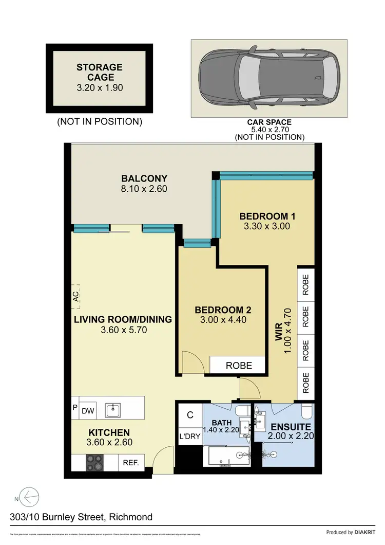 Floorplan of Homely apartment listing, 303/10 Burnley Street, Richmond VIC 3121