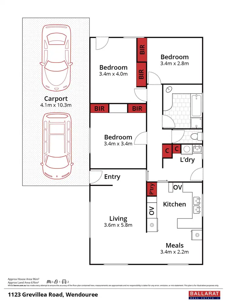 Floorplan of Homely house listing, 1123 Grevillea Road, Wendouree VIC 3355