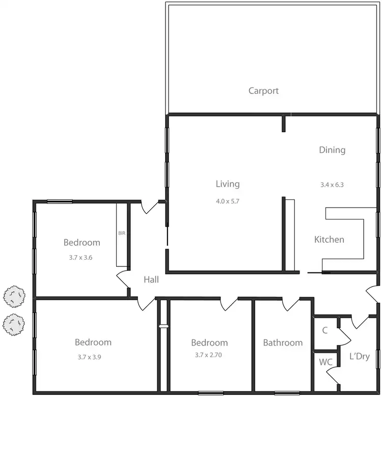 Floorplan of Homely house listing, 36 Marie Crescent, Wendouree VIC 3355