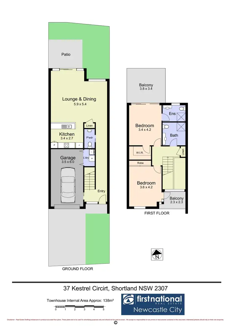 Floorplan of Homely townhouse listing, 37 Kestrel Circuit, Shortland NSW 2307