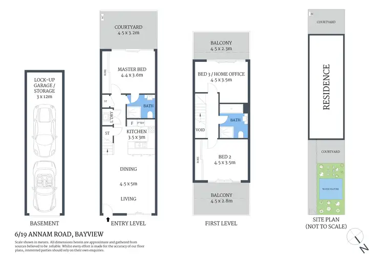 Floorplan of Homely townhouse listing, 6/19 Annam Road, Bayview NSW 2104