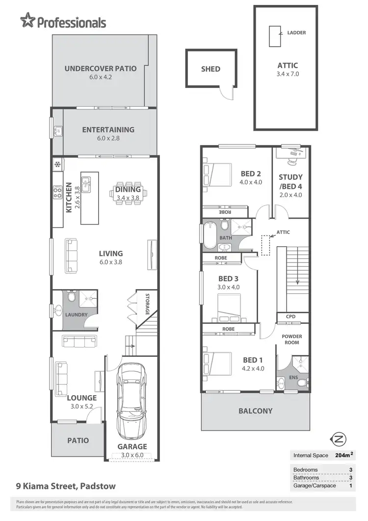 Floorplan of Homely semi-detached listing, 9 Kiama Street, Padstow NSW 2211