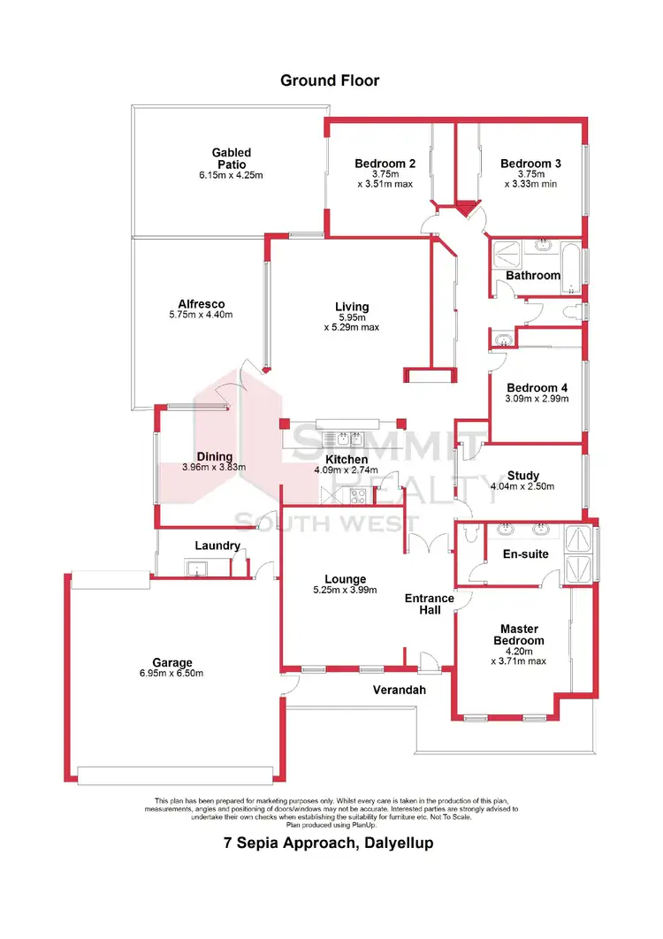 Floorplan of Homely house listing, 7 Sepia Approach, Dalyellup WA 6230
