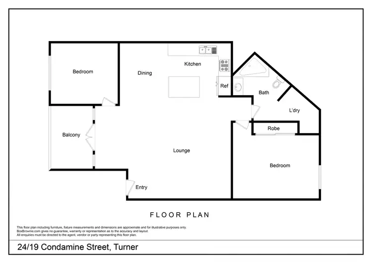 Floorplan of Homely apartment listing, 24/19 Condamine Street, Turner ACT 2612