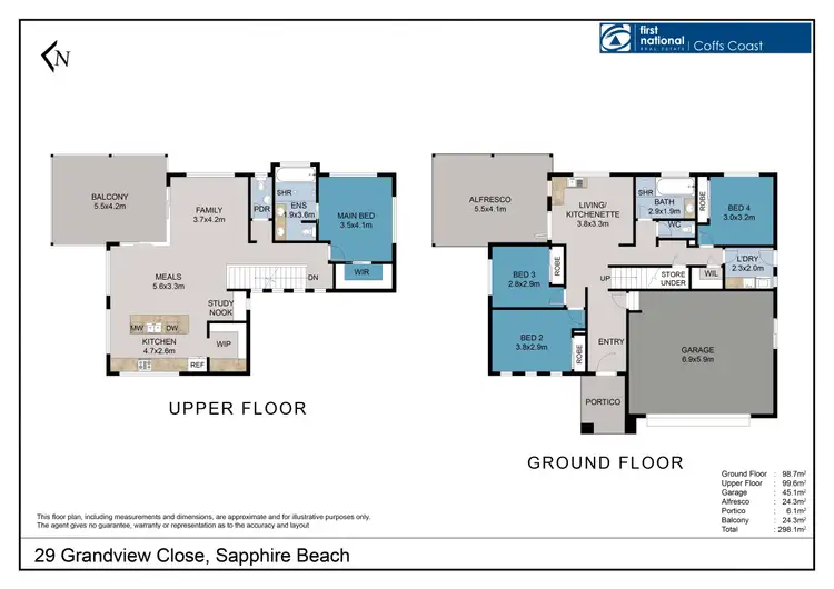 Floorplan of Homely house listing, 29 Grandview Close, Sapphire Beach NSW 2450