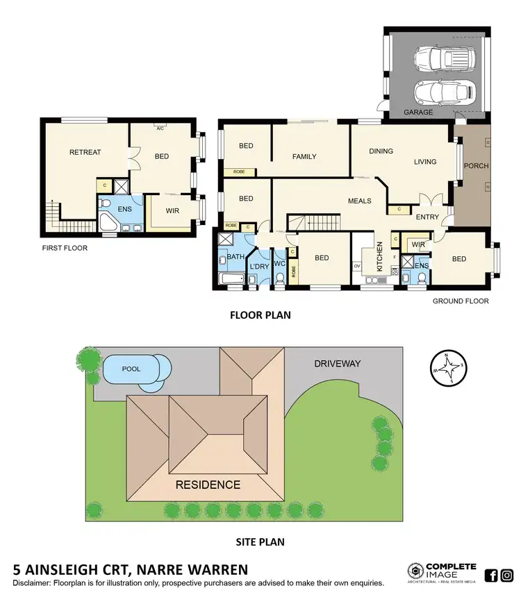 Floorplan of Homely house listing, 5 Ainsleigh Court, Narre Warren VIC 3805