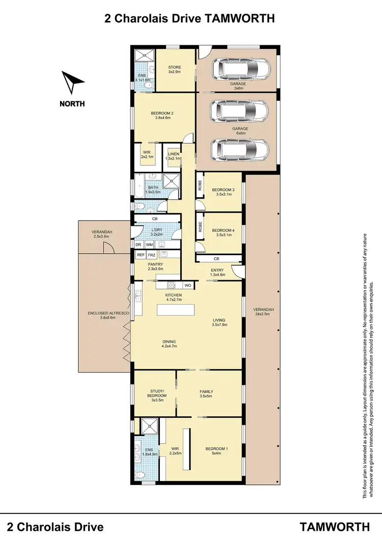 Floorplan of Homely house listing, 2 Charolais Drive, Tamworth NSW 2340