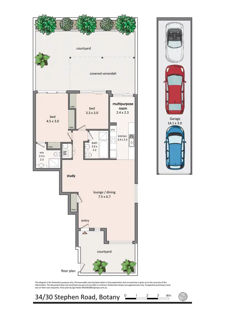 Floorplan of Homely apartment listing, 34/30-32 Stephen Road, Botany NSW 2019