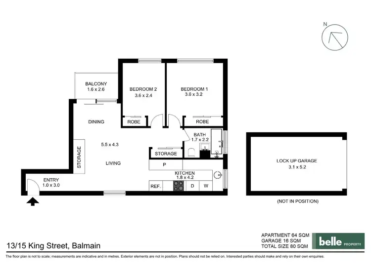 Floorplan of Homely apartment listing, 13/15 King Street, Balmain NSW 2041
