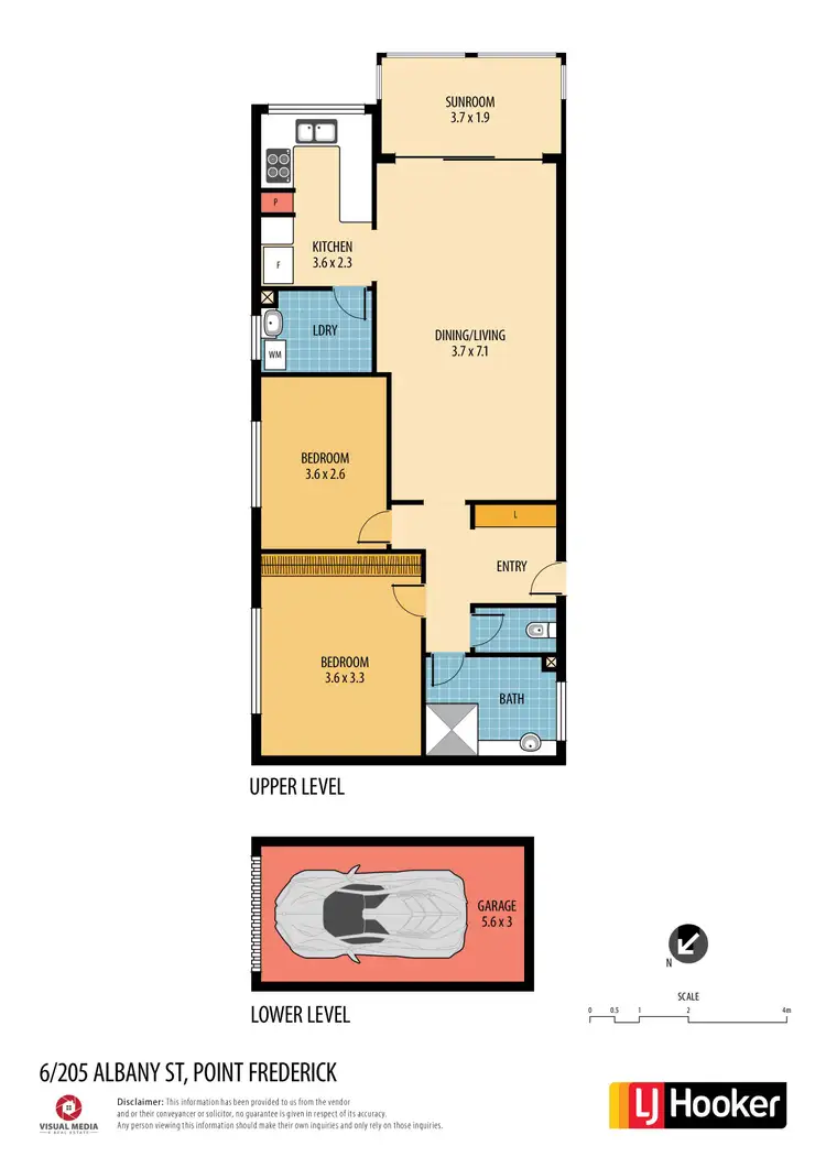 Floorplan of Homely unit listing, 6/205 Albany Street, Point Frederick NSW 2250