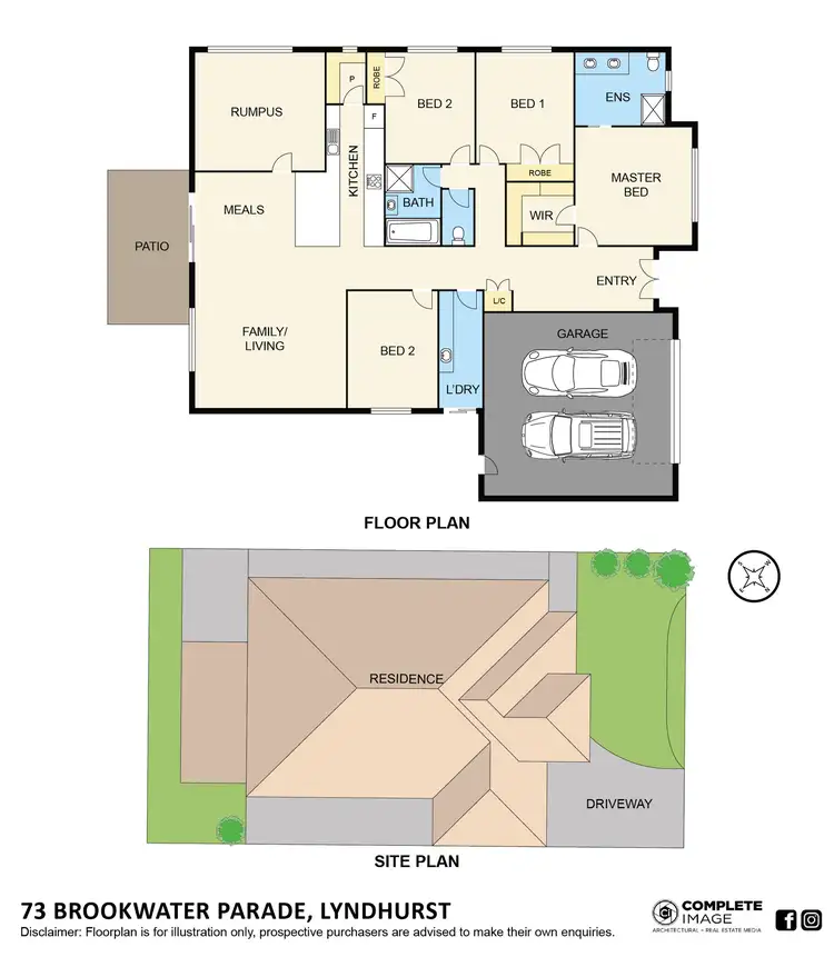 Floorplan of Homely house listing, 73 Brookwater Parade, Lyndhurst VIC 3975
