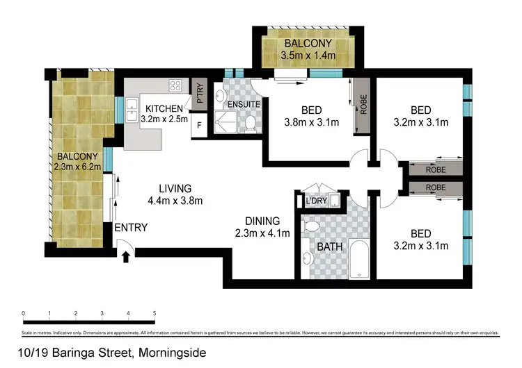 Floorplan of Homely apartment listing, 10/19 Baringa Street, Morningside QLD 4170