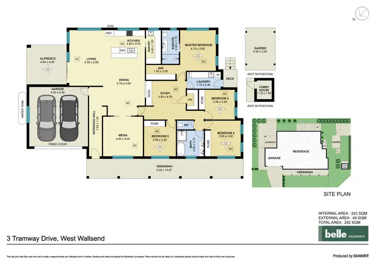 Floorplan of Homely house listing, 3 Tramway Drive, West Wallsend NSW 2286