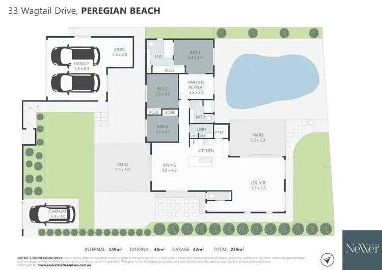 Floorplan of Homely house listing, 33 Wagtail Drive, Peregian Beach QLD 4573