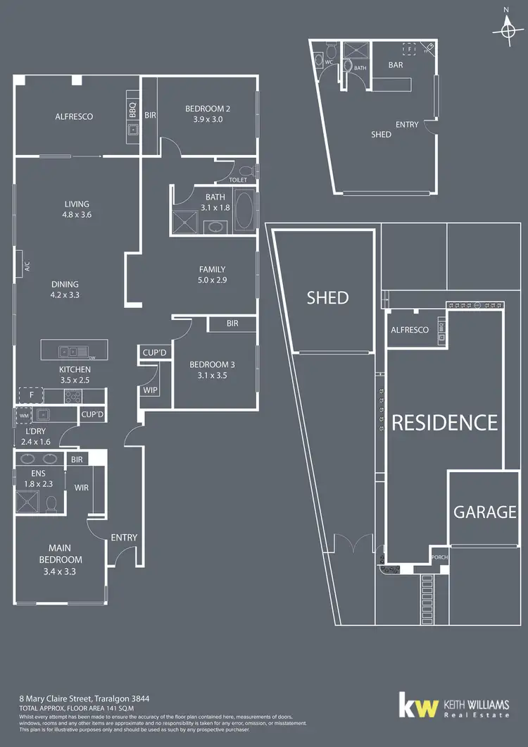 Floorplan of Homely house listing, 8 Mary Claire Street, Traralgon VIC 3844