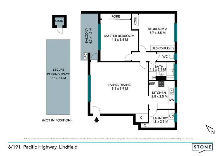 Floorplan of Homely unit listing, 6/191 Pacific Highway, Lindfield NSW 2070