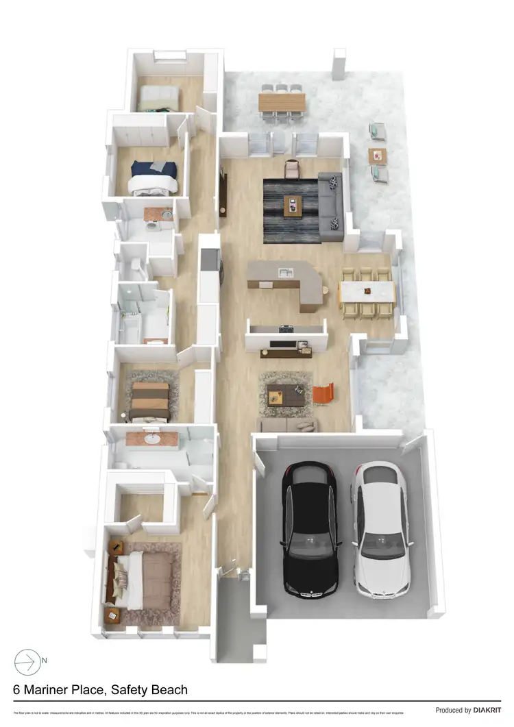 Floorplan of Homely house listing, 6 Mariner Place, Safety Beach VIC 3936