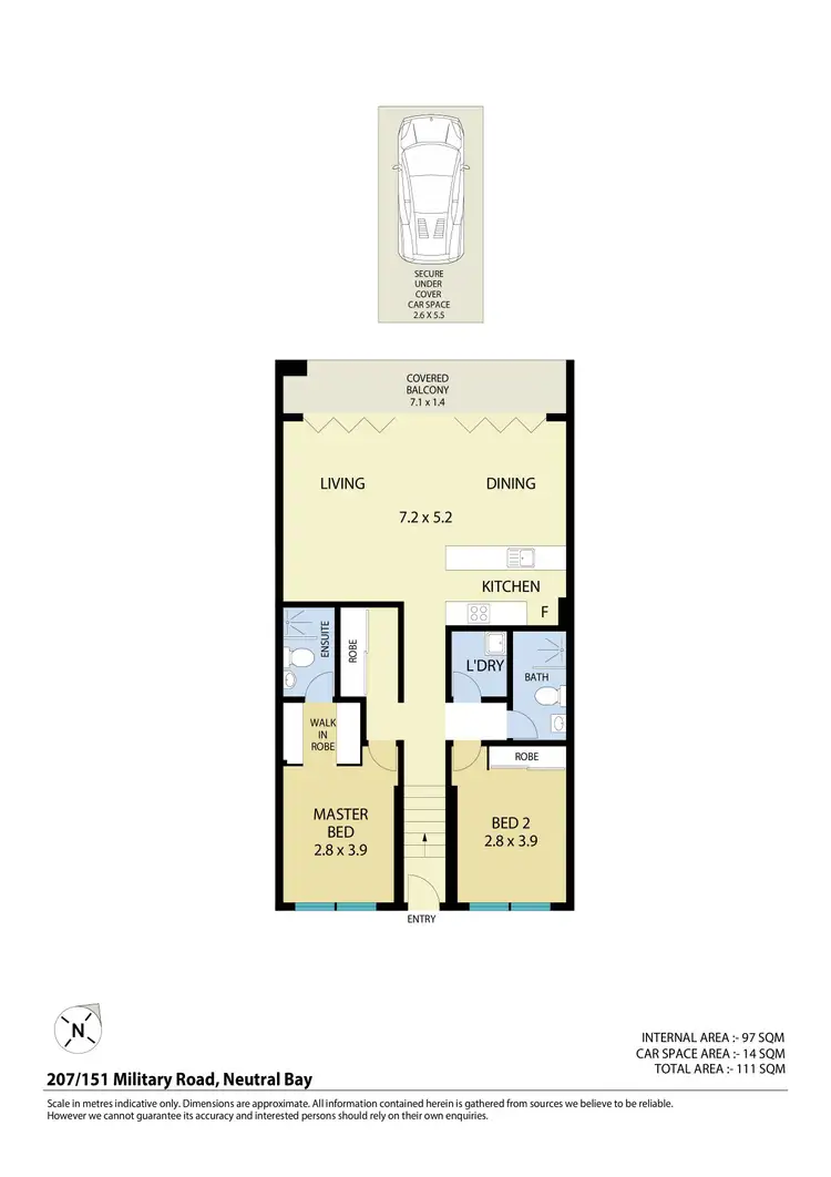 Floorplan of Homely apartment listing, 207/151 Military Road, Neutral Bay NSW 2089