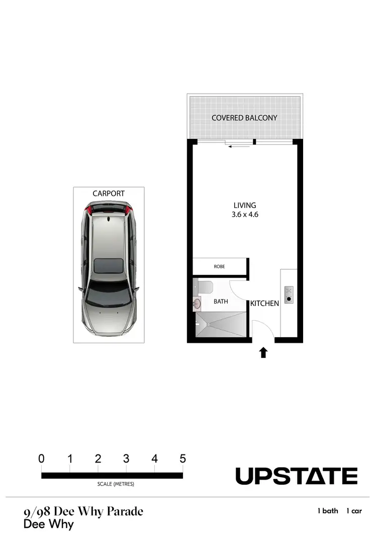 Floorplan of Homely studio listing, 9/98 Dee Why Parade, Dee Why NSW 2099