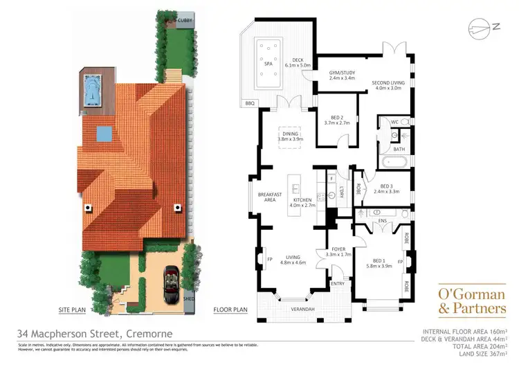 Floorplan of Homely house listing, 34 MacPherson Street, Cremorne NSW 2090