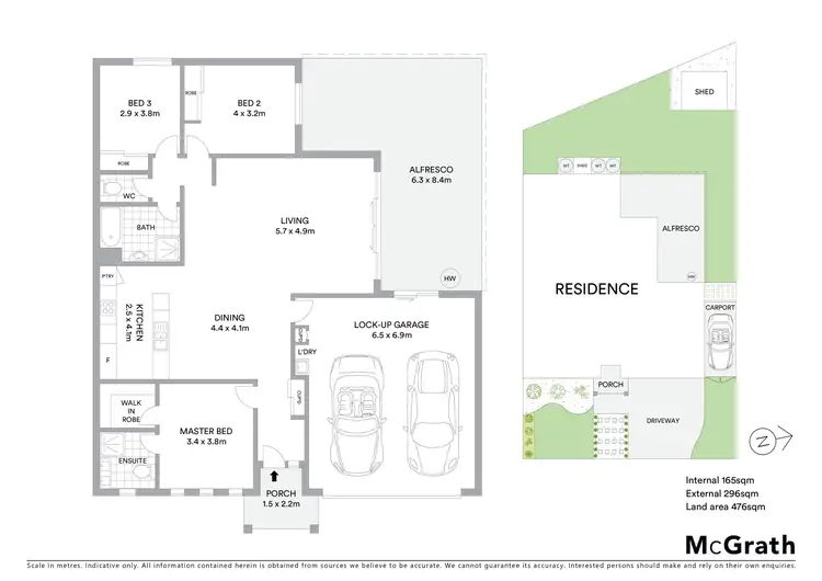 Floorplan of Homely semi-detached listing, 1/39 Liekefett Way, Little Mountain QLD 4551