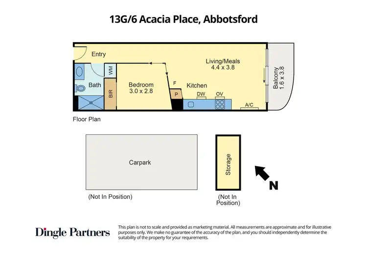 Floorplan of Homely apartment listing, 13G/6 Acacia Place, Abbotsford VIC 3067