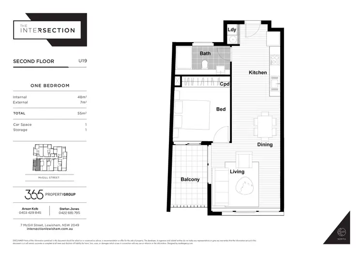 Floorplan of Homely unit listing, 19/7-15 McGill Street, Lewisham NSW 2049