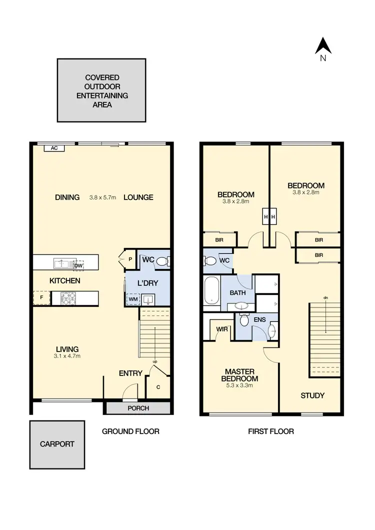 Floorplan of Homely townhouse listing, 39/358 Sydenham Road, Sydenham VIC 3037