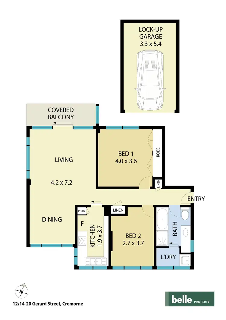 Floorplan of Homely apartment listing, 12/14-20 Gerard Street, Cremorne NSW 2090