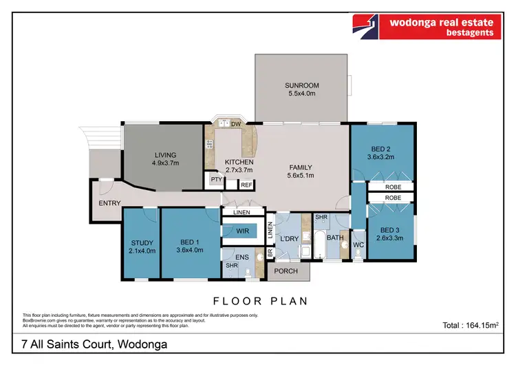 Floorplan of Homely house listing, 7 All Saints Court, Wodonga VIC 3690