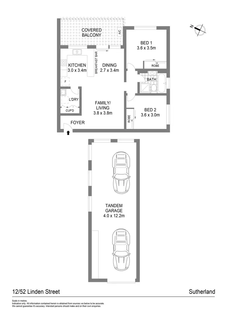 Floorplan of Homely apartment listing, 12/52-58 Linden Street, Sutherland NSW 2232