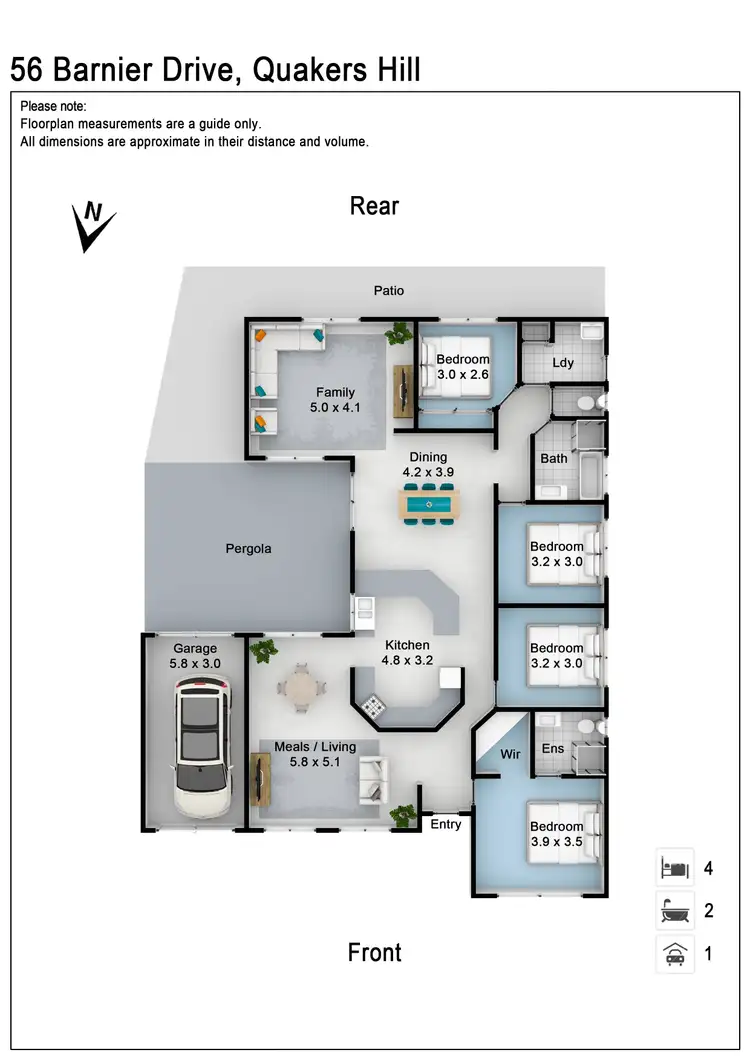 Floorplan of Homely house listing, 56 Barnier Drive, Quakers Hill NSW 2763