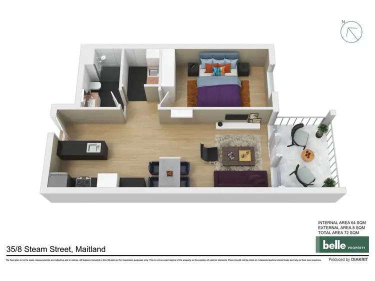 Floorplan of Homely unit listing, 35/8 Steam Street, Maitland NSW 2320