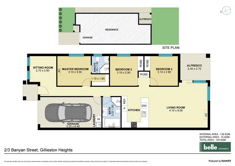 Floorplan of Homely semi-detached listing, 2/3 Banyan Street, Gillieston Heights NSW 2321