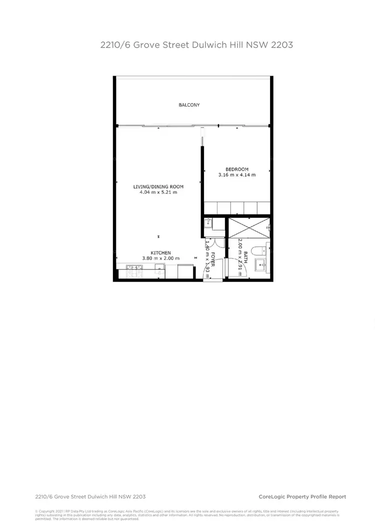 Floorplan of Homely apartment listing, 2210/6 Grove Street, Dulwich Hill NSW 2203