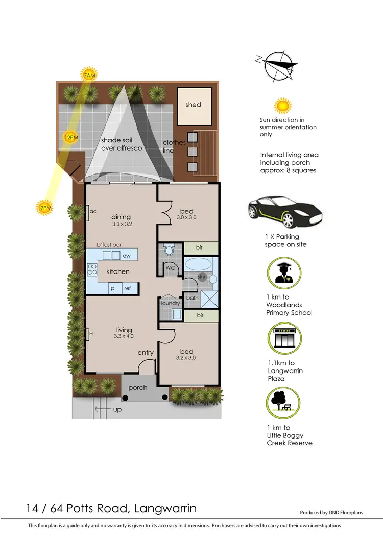 Floorplan of Homely unit listing, 14/64 Potts Road, Langwarrin VIC 3910