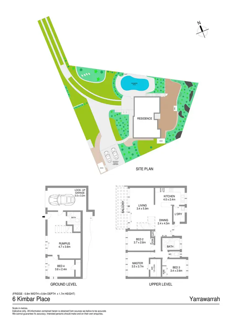 Floorplan of Homely house listing, 6 Kimbar Place, Yarrawarrah NSW 2233