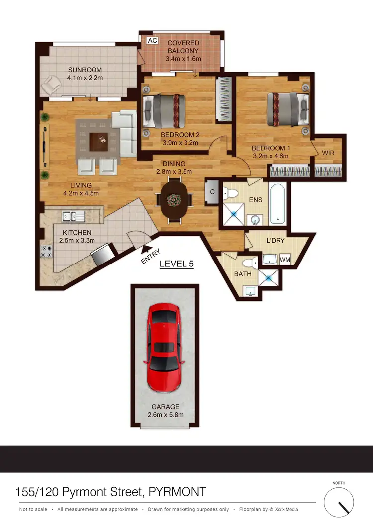 Floorplan of Homely apartment listing, 155/120 Pyrmont Street, Pyrmont NSW 2009